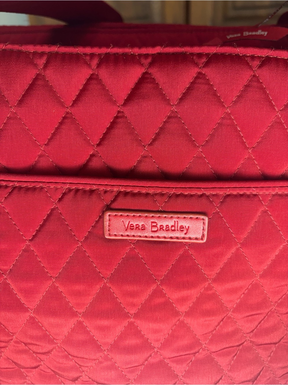 Vera Bradley Quilted Red Tote Bag